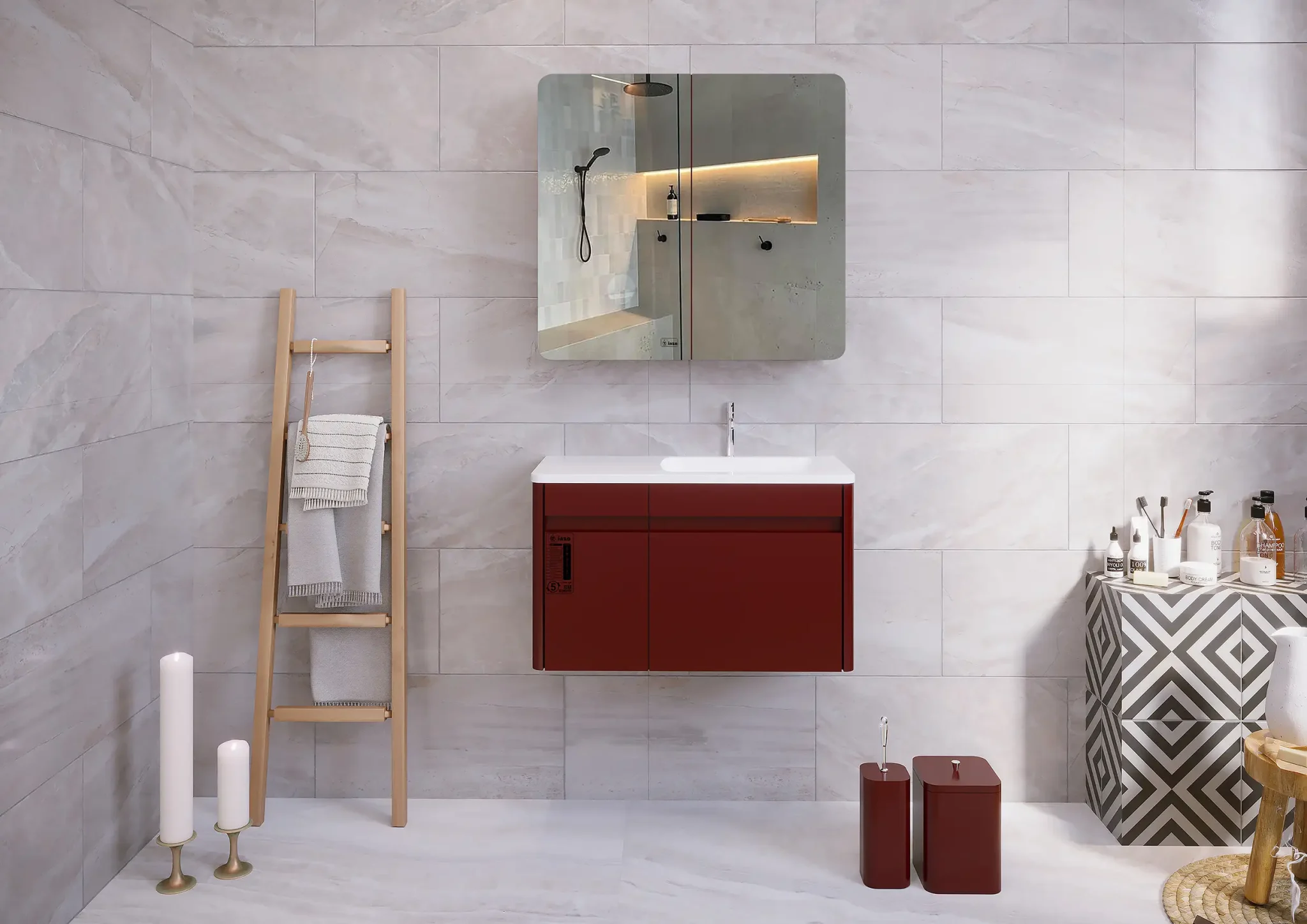 روشویی کابینتی رینزا مدل آرنو - 20 رنگ